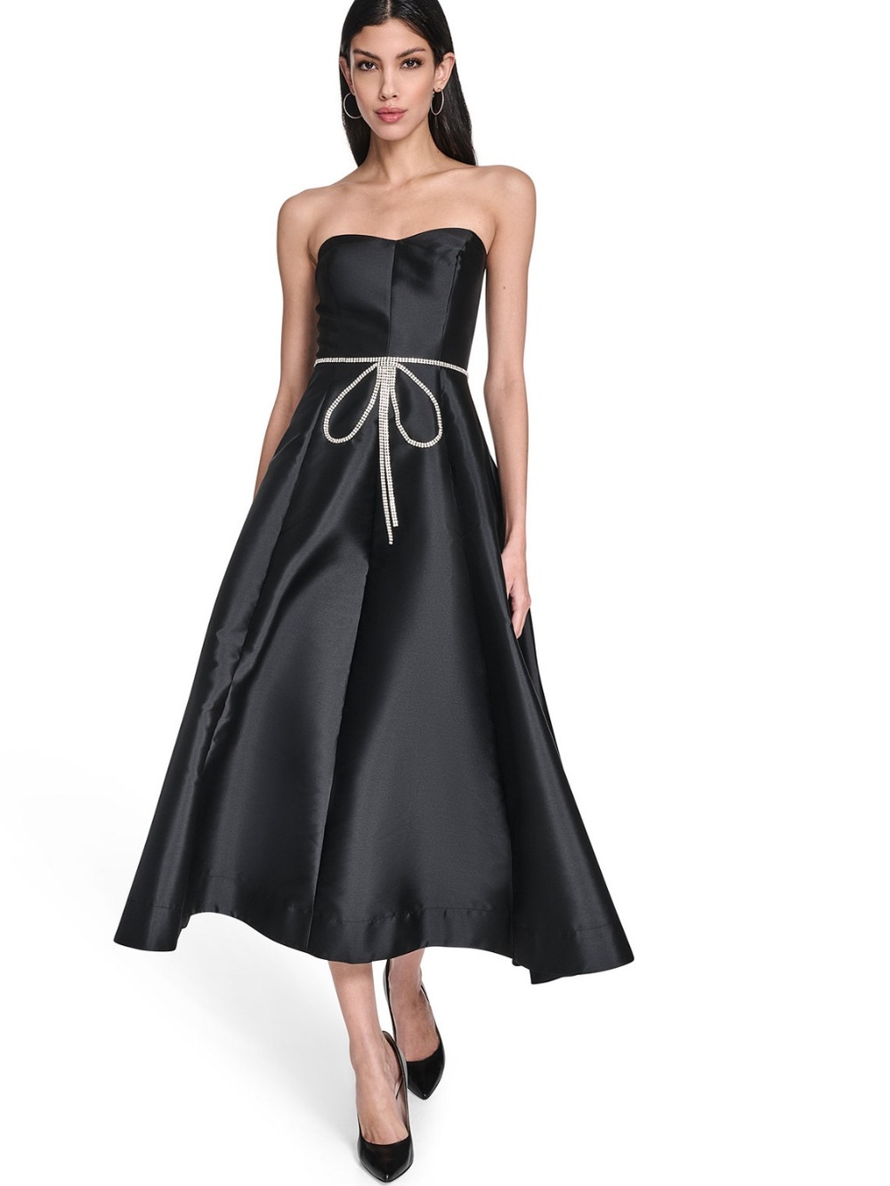Eliza J Women's Social Strapless Dress in Black NWT